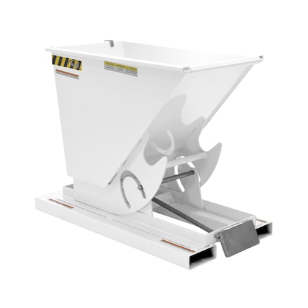 Vestil Medium Duty Self-Dump Hopper .25 Cubic Yard 4000 lb White D-25-MD-WHT